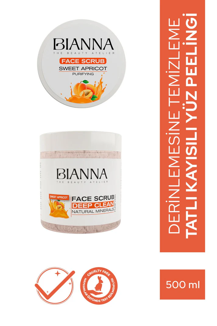Bianna Kayısı Özlü Yüz Peelingi Canlandırıcı & Arındırıcı & Dengeliyici - 500ml