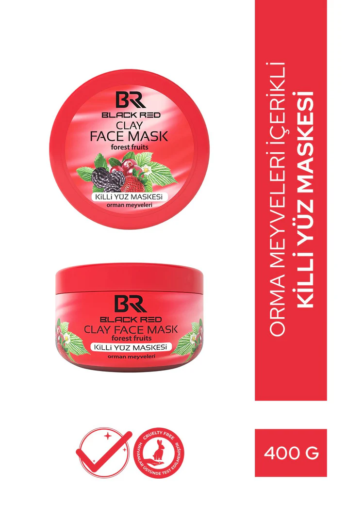 Black Red Kil Maskesi Anti-aging Ve Nemlendirici Yüz Maskesi Argan Içerikli Killi Yüz Maskesi