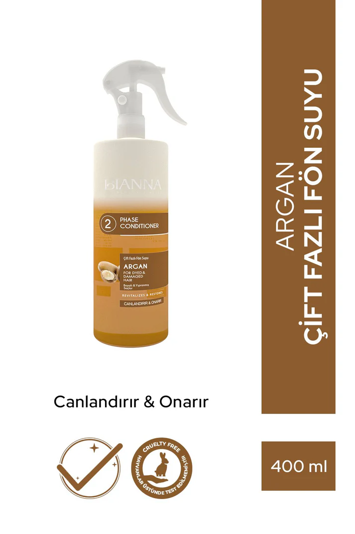 Bianna Çift Fazlı Argan Içeren Fön Suyu | Canlandırır & Onarır - 400 ml