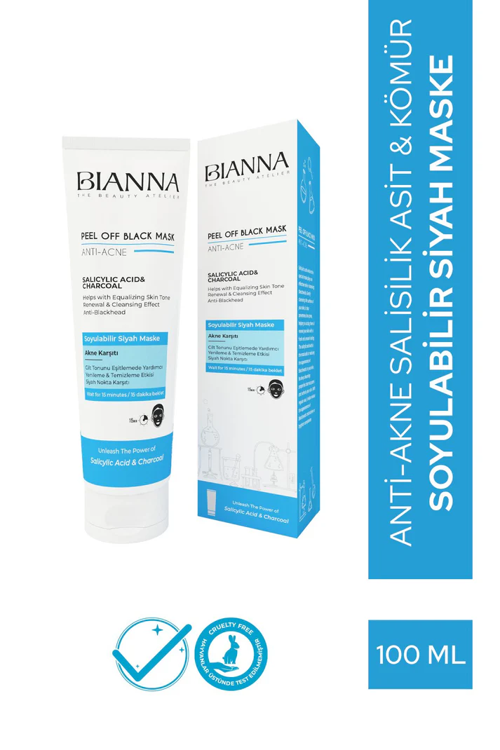 Bianna Bubble Mask Salisilik Asit&Kömür - Anti Akne Köpüren Maske - 75 ml