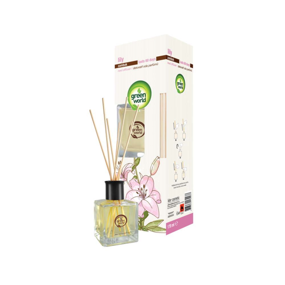 Green World Bambu Çubuklu Oda Kokusu Zambak 170 ML